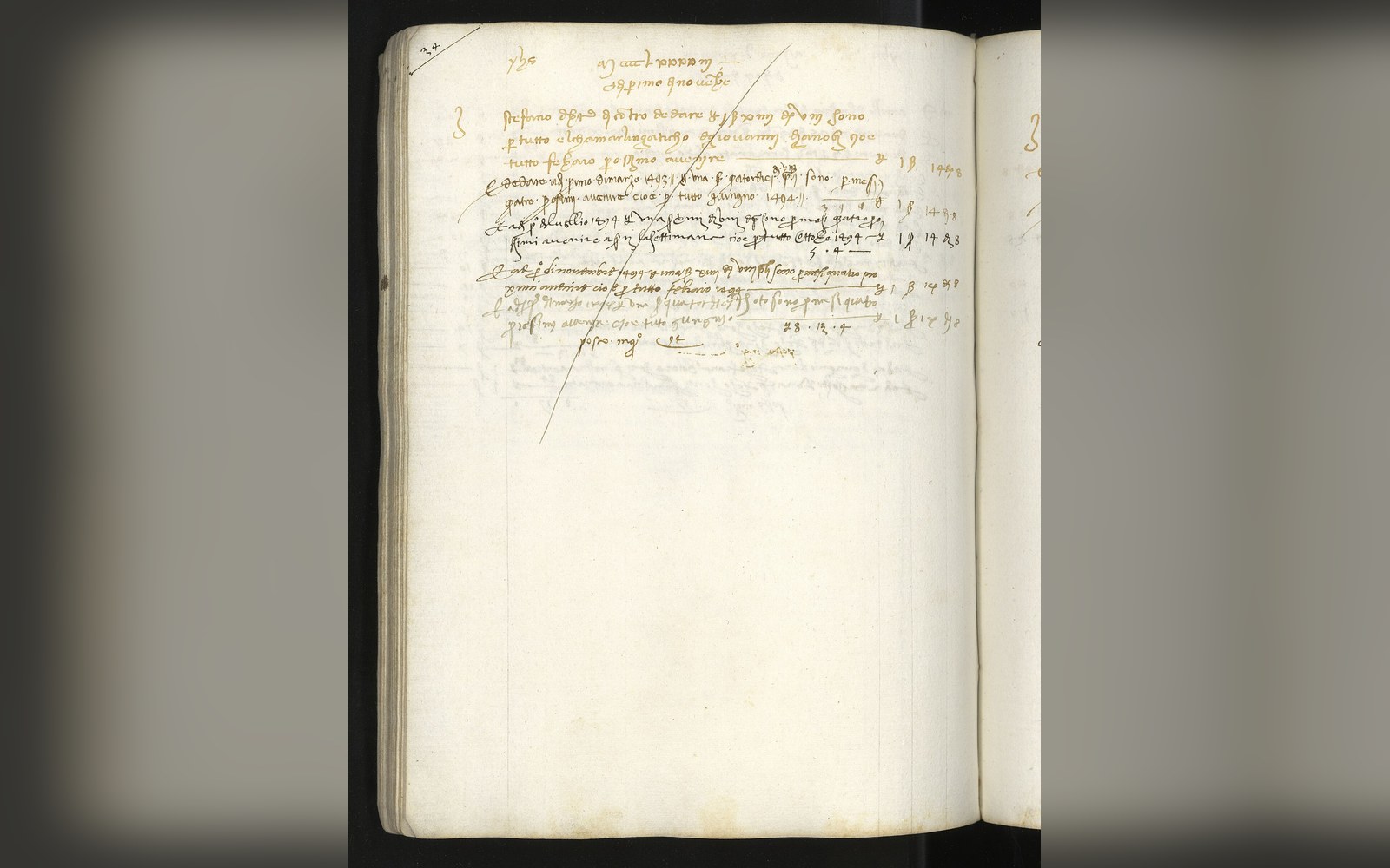 A handwritten admissions ledger open on a table with a pen